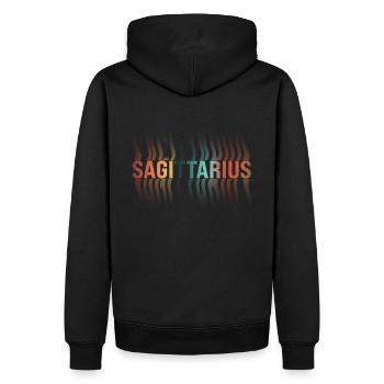 Sagittarius Schütze Sternzeichen - Männer Premium Bio Hoodie - Schwarz - Hinten - Nico (187cm)