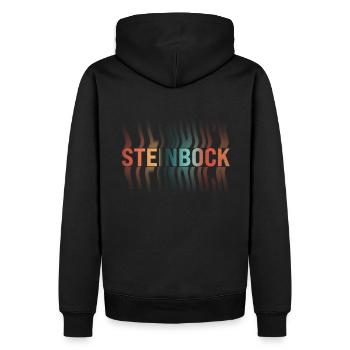 Steinbock Sternzeichen - Männer Premium Bio Hoodie - Schwarz - Hinten - Nico (187cm)