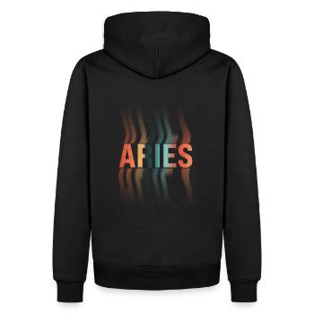 Aries Widder Sternzeichen - Männer Premium Bio Hoodie - Schwarz - Hinten - Nico (187cm)