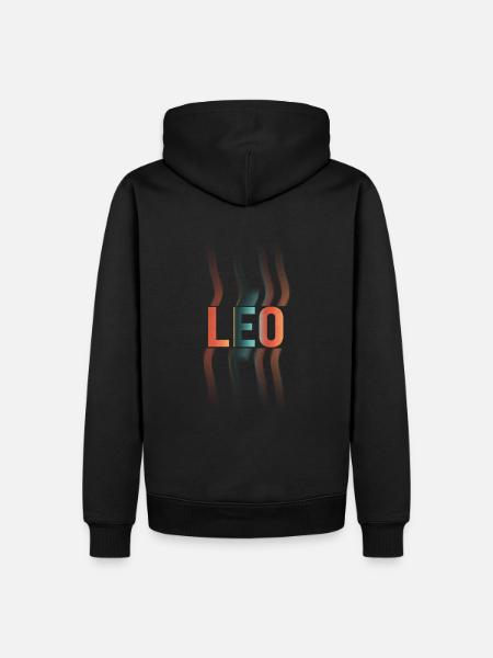 Leo Löwe Sternzeichen - Männer Premium Bio Hoodie - Schwarz