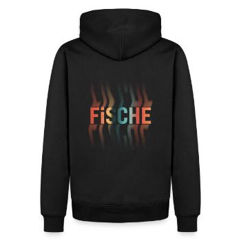 Fische Sternzeichen - Männer Premium Bio Hoodie - Schwarz - Hinten - Nico (187cm)