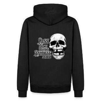 Lass mich deine Zahnfee - Männer Premium Bio Hoodie - Schwarz - Hinten - Nico (187cm)