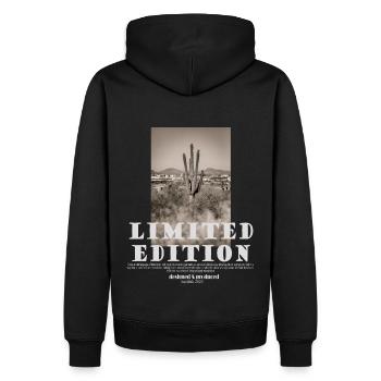 streetstyle hoodie - Männer Premium Bio Hoodie - Schwarz - Hinten - Nico (187cm)
