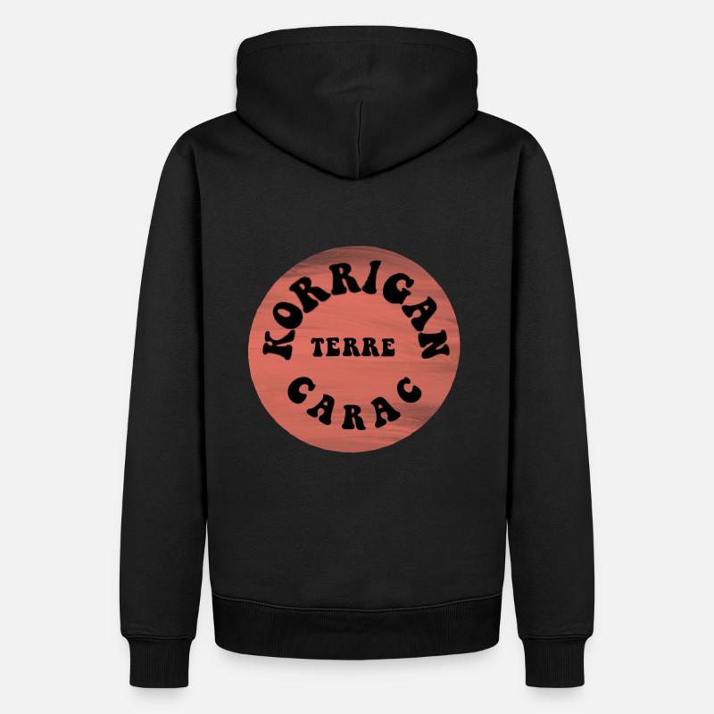 CaracTERRE de korrigan - Sweat à capuche Premium bio Homme - noir