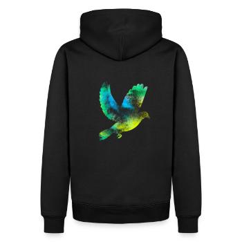 Pigeon Gift Idea Animals Kids Birthday - Men’s Premium Organic Hoodie - black - Back - Nico (187cm)