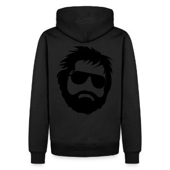 Alan Hangover Wolfpack - schwarz - Männer Premium Bio Hoodie - Schwarz - Hinten - Nico (187cm)