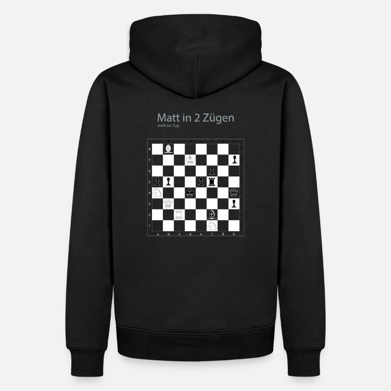 Schach Schachproblem Matt in 2 Zügen Geschenkidee - Männer Premium Bio Hoodie - Schwarz