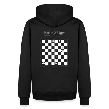 Schach Schachproblem Matt in 2 Zügen Geschenkidee - Männer Premium Bio Hoodie - Schwarz - Hinten - Nico (187cm)