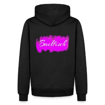 Backfisch vergessene Wörter Geschenkidee Pubertät - Männer Premium Bio Hoodie - Schwarz - Hinten - Nico (187cm)