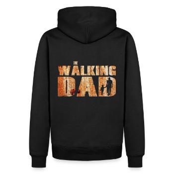 The walking dad - Sweat à capuche Premium bio Homme - noir - Dos - Nico (187cm)