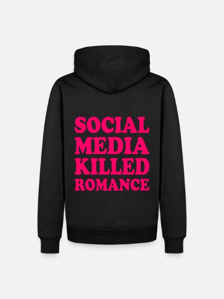 social media killed romance - Men’s Premium Organic Hoodie - black