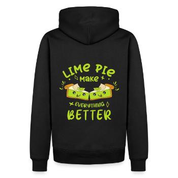 Le gâteau au citron vert rend tout meilleur - Sweat à capuche Premium bio Homme - noir - Dos - Nico (187cm)