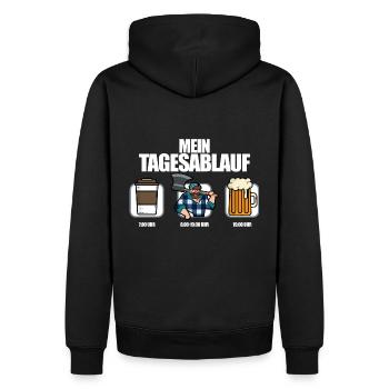 Forstwirtschaft Geschenk Forstwirt - Männer Premium Bio Hoodie - Schwarz - Hinten - Nico (187cm)