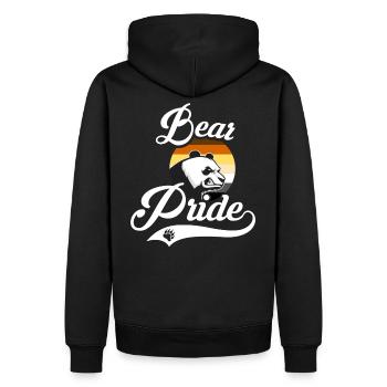 Bear Pride LGBT Gay Pride CSD Communauté Bear Fetish - Sweat à capuche Premium bio Homme - noir - Dos - Nico (187cm)