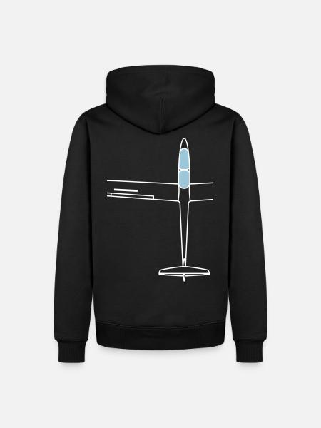 Planeador desde arriba Planeador deslizante - Herre Premium økologisk hoodie - sort