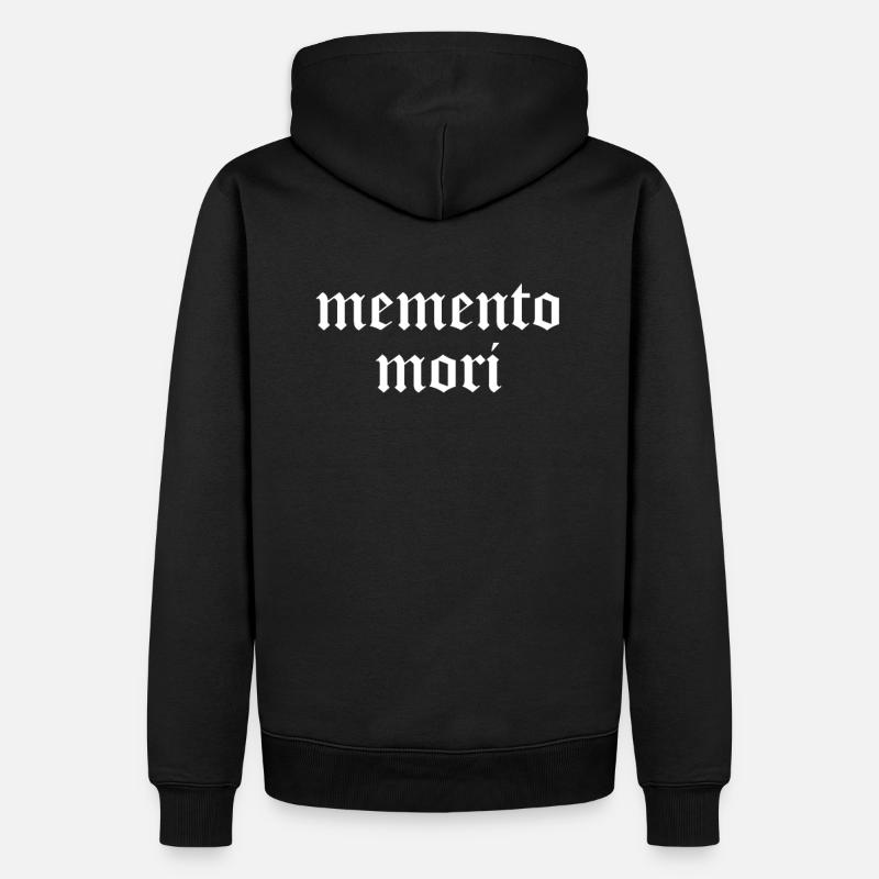 MEMENTO MORI - - Männer Premium Bio Hoodie - Schwarz