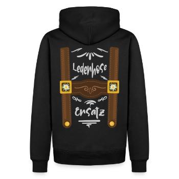 LederHosen (édition de rechange) - Sweat à capuche Premium bio Homme - noir - Dos - Nico (187cm)