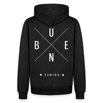 Buen Camino Camino De Santiago - Men’s Premium Organic Hoodie - black - Back - Nico (187cm)