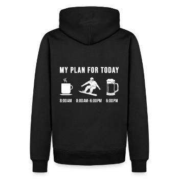Snowboard fahren Lustige Snowboarding Geschenke - Männer Premium Bio Hoodie - Schwarz - Hinten - Nico (187cm)
