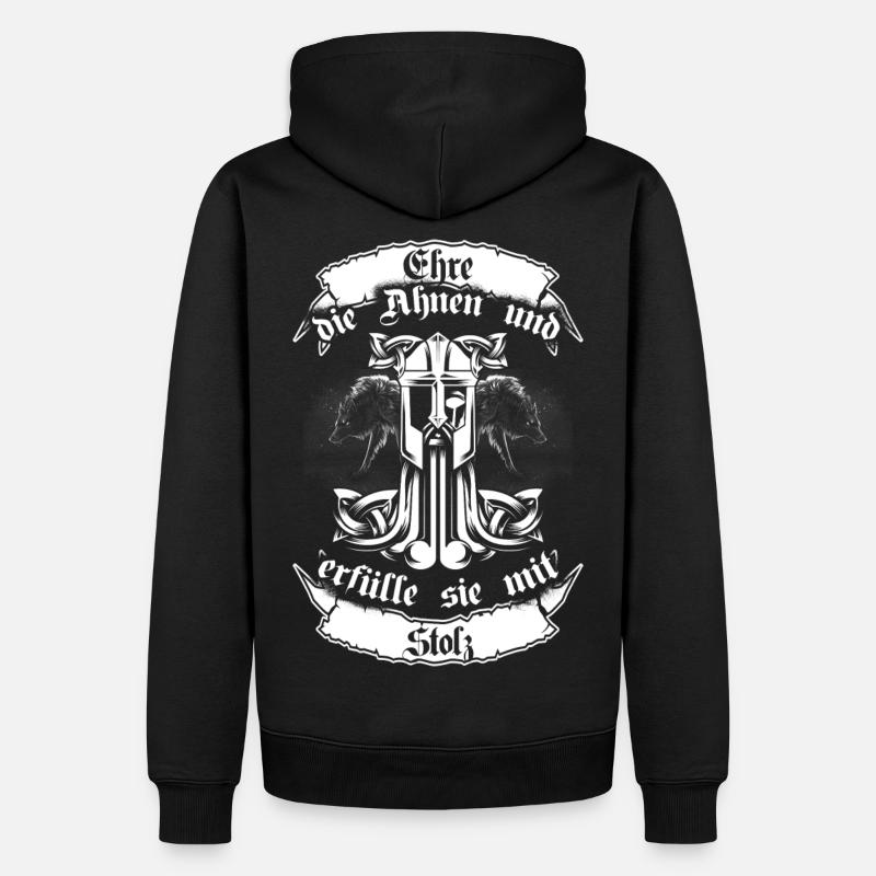 Ehre die Ahnen Mjölnir - Männer Premium Bio Hoodie - Schwarz