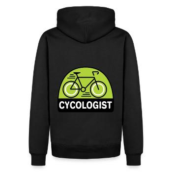 Cycologist Bike Bike Bike - Men’s Premium Organic Hoodie - black - Back - Nico (187cm)