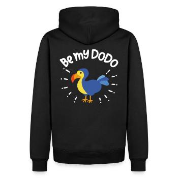 Sei mein Dodo | ich liebe Dodos - Männer Premium Bio Hoodie - Schwarz - Hinten - Nico (187cm)