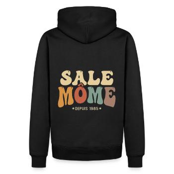 1985 cadeau anniversaire Homme sale gosse 40 ans - Sweat à capuche Premium bio Homme - noir - Dos - Nico (187cm)