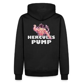 | de pompe Hercules Anime gym édition pompe - Sweat à capuche Premium bio Homme - noir - Dos - Nico (187cm)