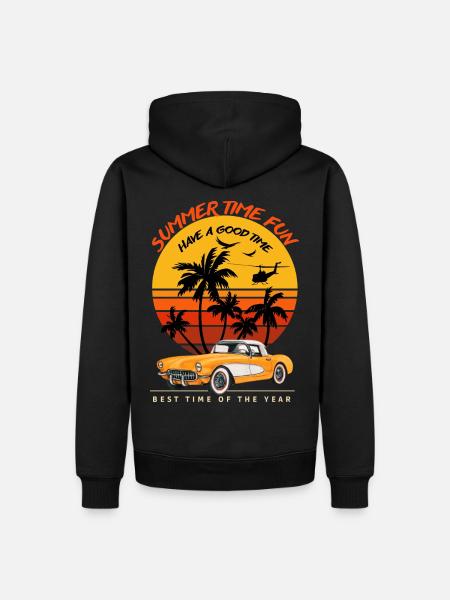 Summer Time Fun-Summer Feeling - Men’s Premium Organic Hoodie - black