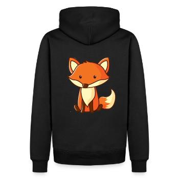 Süßer Fuchs Geschenkidee Kinder Geburtstag - Männer Premium Bio Hoodie - Schwarz - Hinten - Nico (187cm)