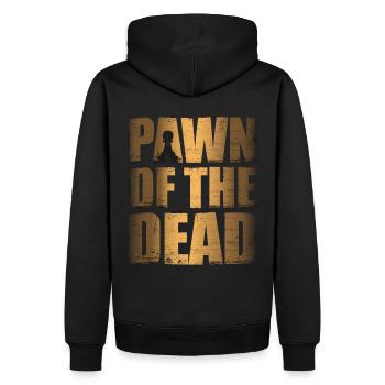 Pion des morts - Cadeau de motif d’échecs - Sweat à capuche Premium bio Homme - noir - Dos - Nico (187cm)