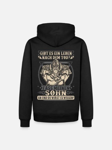 Mein Sohn - Männer Premium Bio Hoodie - Schwarz
