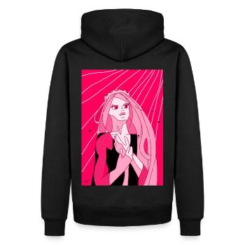 Tout est pardonné, peut-être - Sweat à capuche Premium bio Homme - noir - Dos - Nico (187cm)