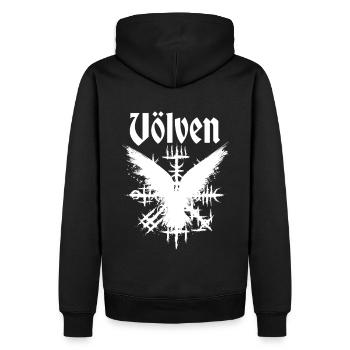 Völven - Männer Premium Bio Hoodie - Schwarz - Hinten - Nico (187cm)