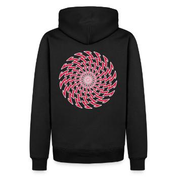 spirale 23 - Sweat à capuche Premium bio Homme - noir - Dos - Nico (187cm)