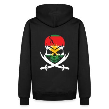 Skull Alevi - Männer Premium Bio Hoodie - Schwarz - Hinten - Nico (187cm)
