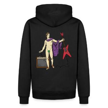 Sirtakirock - Sweat à capuche Premium bio Homme - noir - Dos - Nico (187cm)