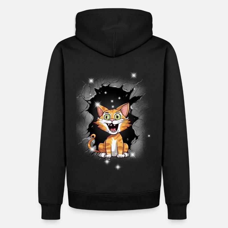 Chat Chats Chaton Mystique - Sweat à capuche Premium bio Homme - noir