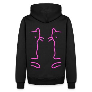 Retro Cats Vintage 90s 80s Cat Kids - Men’s Premium Organic Hoodie - black - Back - Nico (187cm)