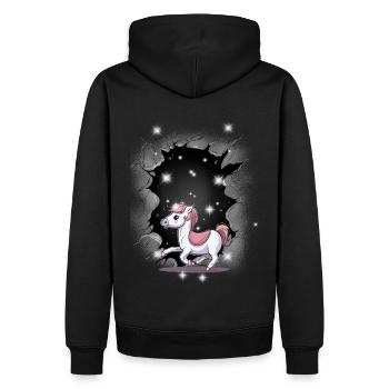 Cheval Poney Enfants Enfant Fille Cavalier Chevaux - Sweat à capuche Premium bio Homme - noir - Dos - Nico (187cm)