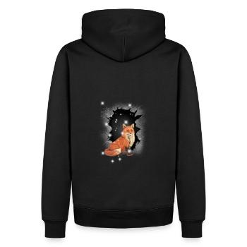 Fox Foxes Vixen Fairy Tale - Men’s Premium Organic Hoodie - black - Back - Nico (187cm)