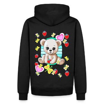 années 80 années 90 Teddy Bear Ours Ours Enfants Enfant - Sweat à capuche Premium bio Homme - noir - Dos - Nico (187cm)