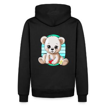 années 80 années 90 Teddy Retro Teddy Bear Ours Ours Enfants - Sweat à capuche Premium bio Homme - noir - Dos - Nico (187cm)