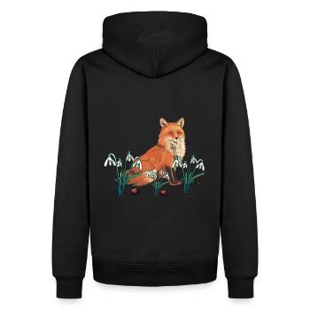 Renard Renards Printemps Printemps Début Enfants - Sweat à capuche Premium bio Homme - noir - Dos - Nico (187cm)