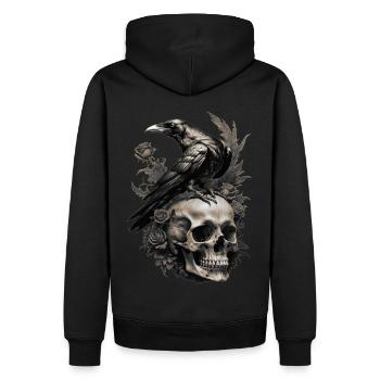 Dark Soul - Männer Premium Bio Hoodie - Schwarz - Hinten - Nico (187cm)