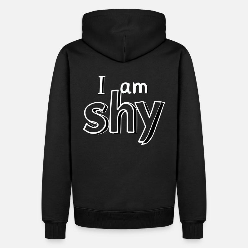 I am shy - Sweat à capuche Premium bio Homme - noir