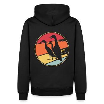Canard courant canard reproducteur de canard éleveur de canard canard éleveur de canard canard - Sweat à capuche Premium bio Homme - noir - Dos - Nico (187cm)