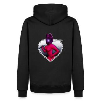 Ninja Biker Kitty - Sweat à capuche Premium bio Homme - noir - Dos - Nico (187cm)