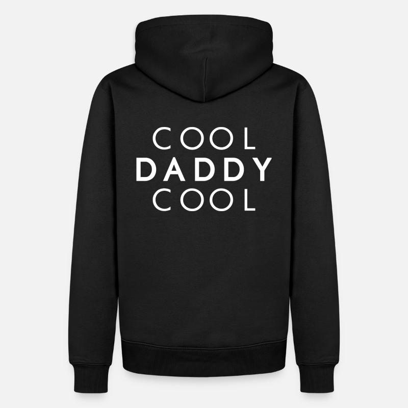 COOL DADDY COOL - Vater Geschenkidee - Männer Premium Bio Hoodie - Schwarz