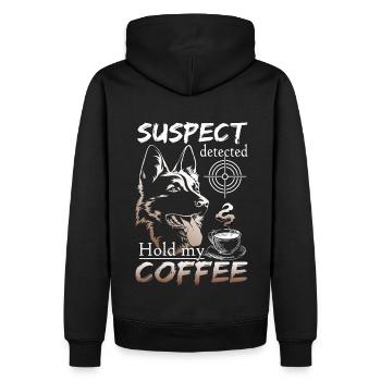 Schäfer Hund Kaffee - Schäferhunde Coffee Design - Männer Premium Bio Hoodie - Schwarz - Hinten - Nico (187cm)